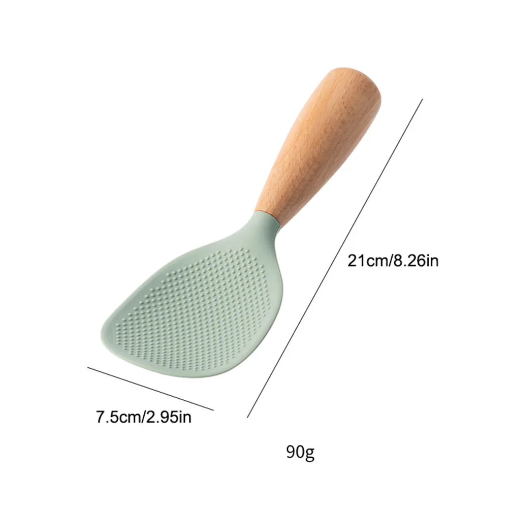 1Pc Silicone Cooking Spoon – High Temperature-Resistant, Anti-Scalding Non-Stick Kitchen Utensil
