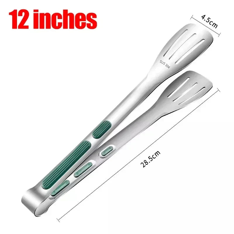 Stainless Steel Food Tongs BBQ Meat Salad Bread Clip Barbecue Grill Buffet Clamp Non-slip Food Tong Cooking Tools Kitchen Gadget